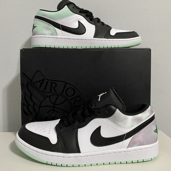 Jordan Other - Air Jordan 1 Low SE "Tie Dye" Men's Size 10.5 White Mint Foam Black Sneakers